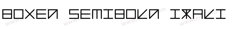 Boxed Semibold Itali字体转换